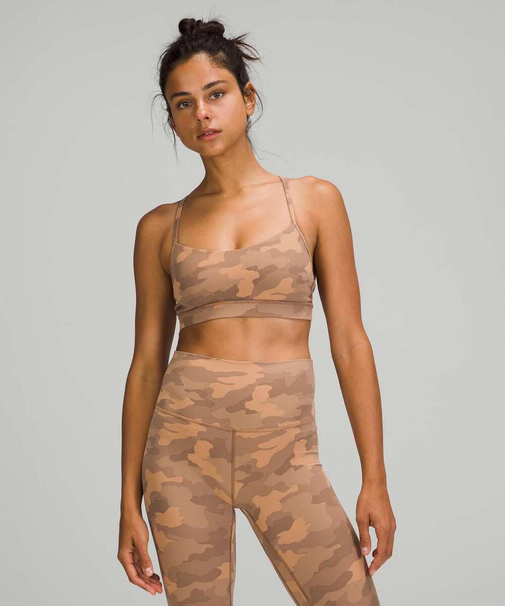 Lululemon Flow Y Bra Nulu *Light Support, Camo Size 2